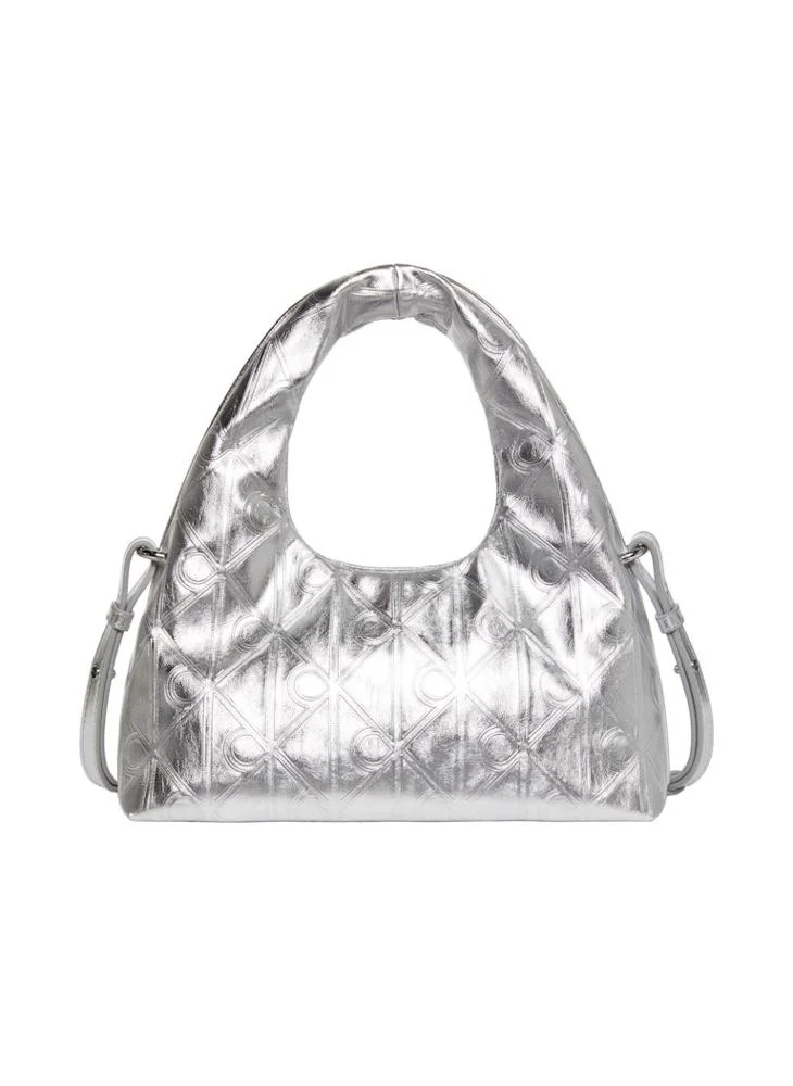 CALVIN KLEIN Puffer Emblem Logo Metallic Mini Bag